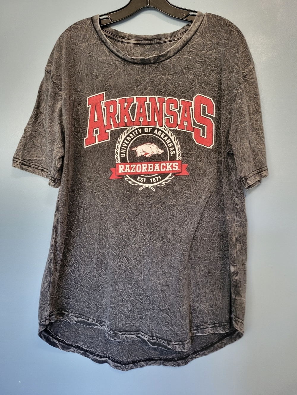Arkansas Razorbacks Mens Graphic Tee Grey XL
